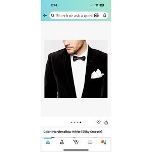 Flairs men's Pocket scarfs Set Of 3.‎ White. New With Tag. 4270